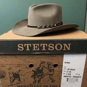 Stetson 4X Drifter Buffalo Felt Pinch Front Cowboy